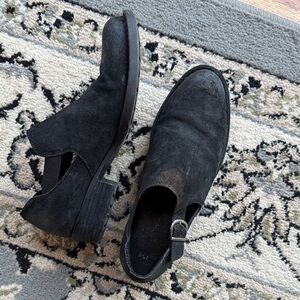 Born Black Suede Ankle Booties